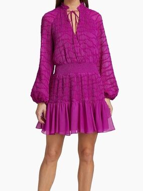MONIQUE LHUILLIER chiffon mini dress
